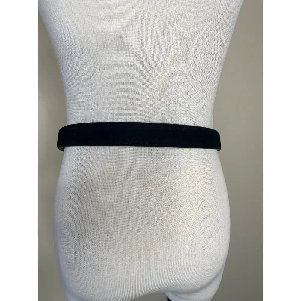 Vintage black suede